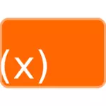 Orange funktion ikon vektorbild
