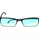 青いガラスの眼鏡