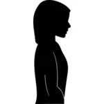 Kvinnelige silhuett vector illustrasjon