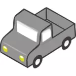 Vektorové ilustrace šedá pickup truck shora