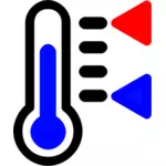 Farge termometer ikonet vektorgrafikk