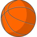 Oranje vector afbeelding van een fotorealistische basketbal bal