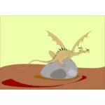 Cartoon dragon vector afbeelding