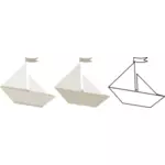 Paper sailboats
