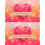Vector image of color hearts Happy Valentine's Cards