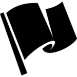 בתמונה וקטורית של pictogram דגל שחור