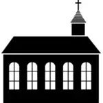 Vektorritning av små kyrkliga siluett