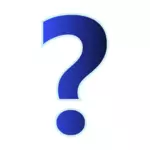 Vector clip art of blue question mark