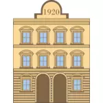 Grafică vectorială a anilor 1920 clădire neoclasică