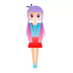 Purple-haired girl