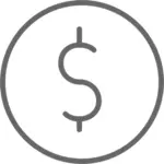Símbolo del círculo del dinero