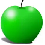 Vektorgrafik av grönt äpple med två strålkastare