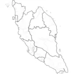 Tyhjä kartta Malesian niemimaasta