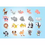 Vector pack with different animals