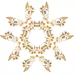Decorate de flori cu petale de aur ilustrare vectoriale
