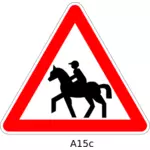 Segnale stradale sbarazzamento cavallo