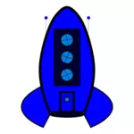 Icona blu razzo