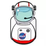 Астронавт в космический костюм