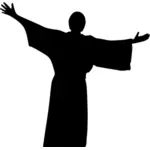 Jesus Christ vector silhouette