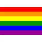Rainbow flagga övertoningen
