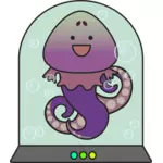 Cheerful alien squid