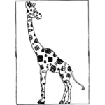 Desene animate de desen vector girafa
