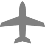 Silhouette d’avion de couleur grise