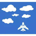 מטוס בעננים