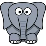 Dibujo de elefante chico gracioso de dibujos animados Vector