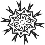 Snowflake silhouette icon