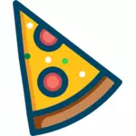 Pepperoni pizza vektorbild