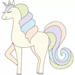 Pastel unicorn vector image