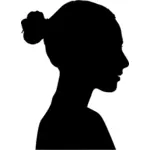 Kobiece profil sylwetka wektor obrazu