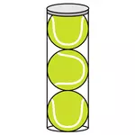 Piłki tenisowe w cylindrze