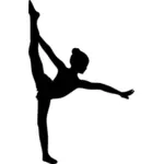 Ballerina silhouette vector image