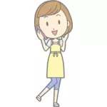 Vrouw met smartphone animatie
