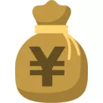 Väska med symbol för Yen