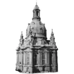 Iglesia de Dresde en blanco y negro