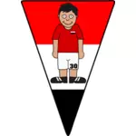 Banderín con el jugador de fútbol egipcio