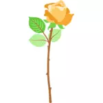 Žlutá růže s trny