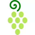 Grüne Trauben-Symbol