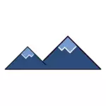 Snow mountain minimal ikonen