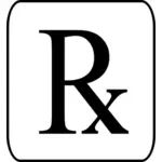 Prescription symbol vector silhouette