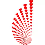 Hearts swirl design vector image