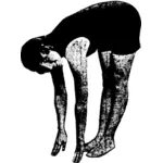 Mädchen-stretching-Vektor-Bild