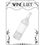 Immagine di vettore di elenco del vino