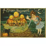 Retro cartolina di Halloween
