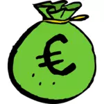 Sac de bani verde EUR
