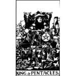 Rei do cartão oculto pentacles
