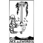 Ace pedang pada kartu